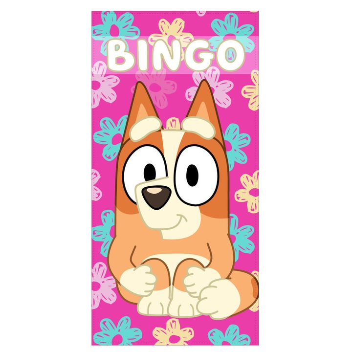 Кърпа за баня Bluey Bingo, плажна кърпа 70x140 см (бързосъхнеща)