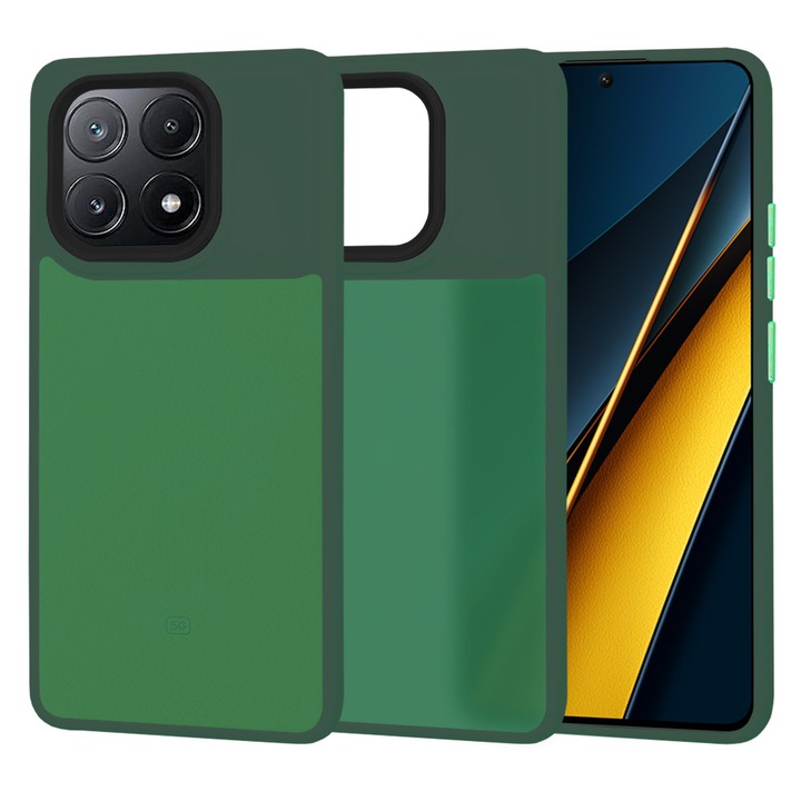 Védőtok Xiaomi Poco X6 Pro készülékhez, AIR Safe, V22, Lexgard, éjzöld