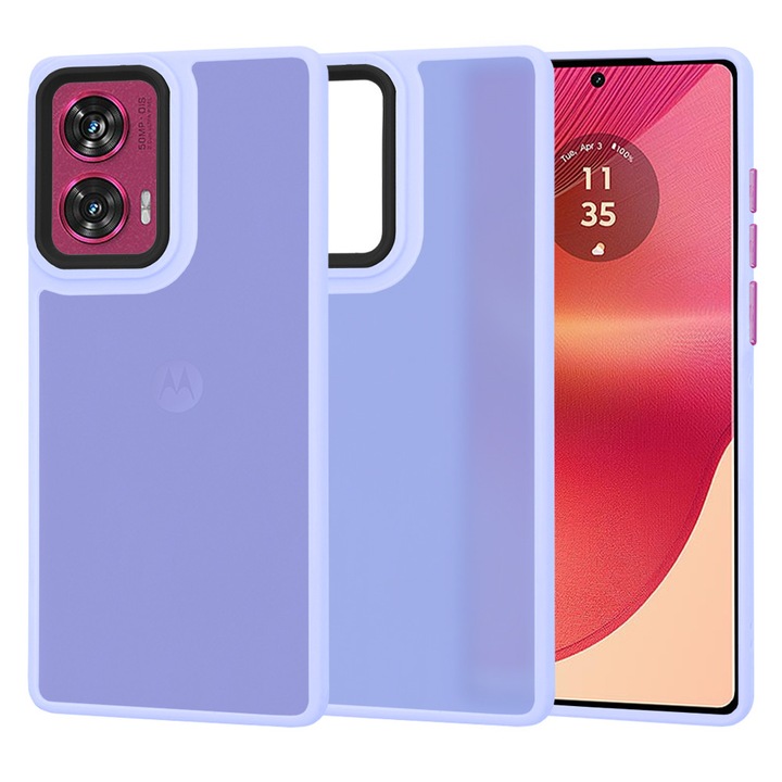 Защитен калъф за Motorola Edge 50 Fusion, AIR Safe, V23, Lexgard, Светло лилаво