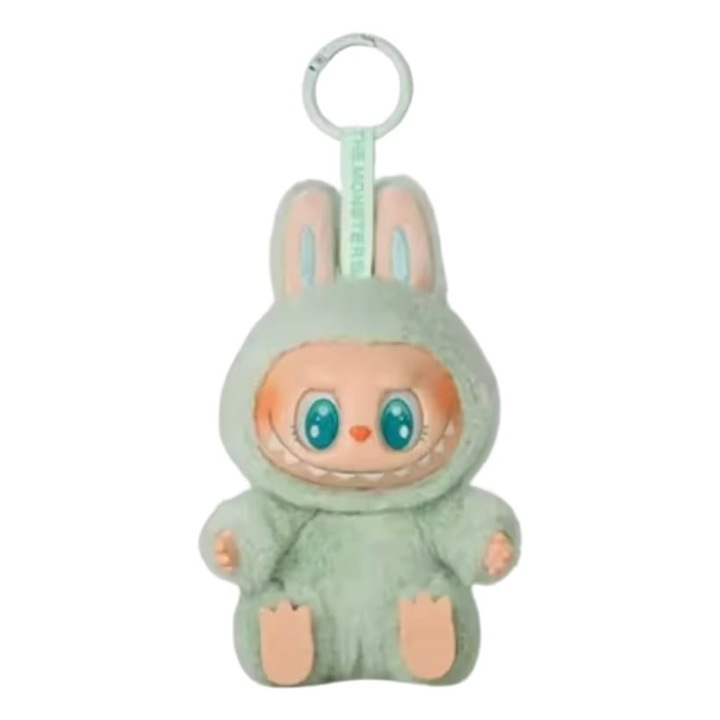 Plüssfigura, Labubu, The Monsters, világoszöld, 15 cm