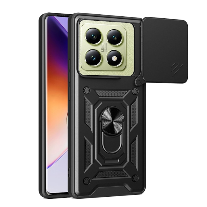 Husa Protectie pentru Xiaomi 14T, AIR Safe, Q57, Termoplastic, Deep Dark