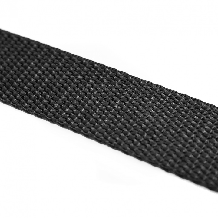 Chinga neagra din polipropilena, 50 mm x 25 m, pentru rucsaci, marochinarie si accesorii sportive