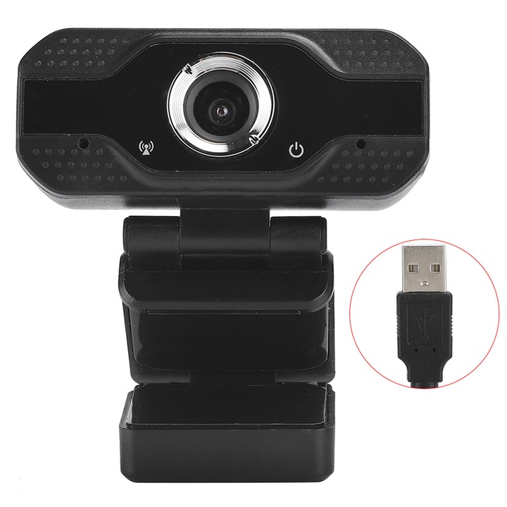 Camera web HERUSI 1080P Full HD microfon USB desktop