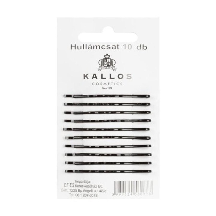 Kallos hullámcsat Barna 7cm 10db/cs