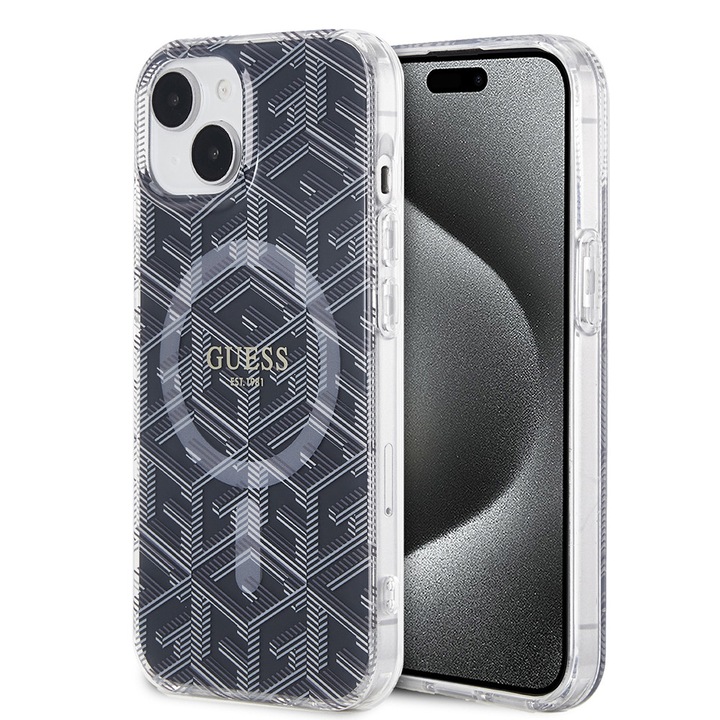 Husa Protectie pentru iPhone 15, AIR Safe, Y70, Lexgard, Deep Dark