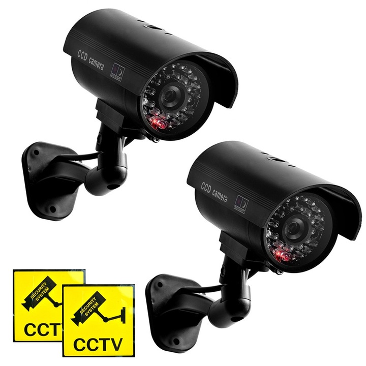 Симулирана CCTV камера с червени IR светодиоди