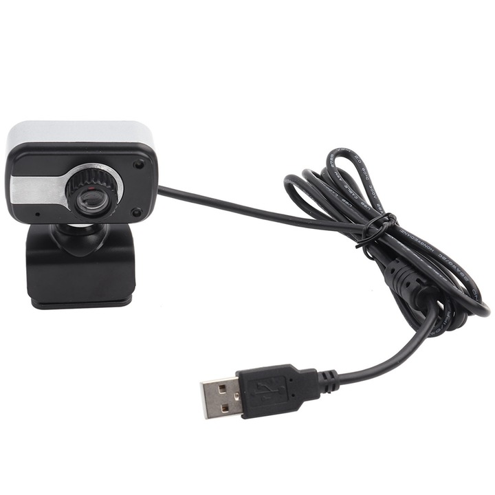Camera web Herusi 0.3MP rotativa 360 grade cu microfon negru