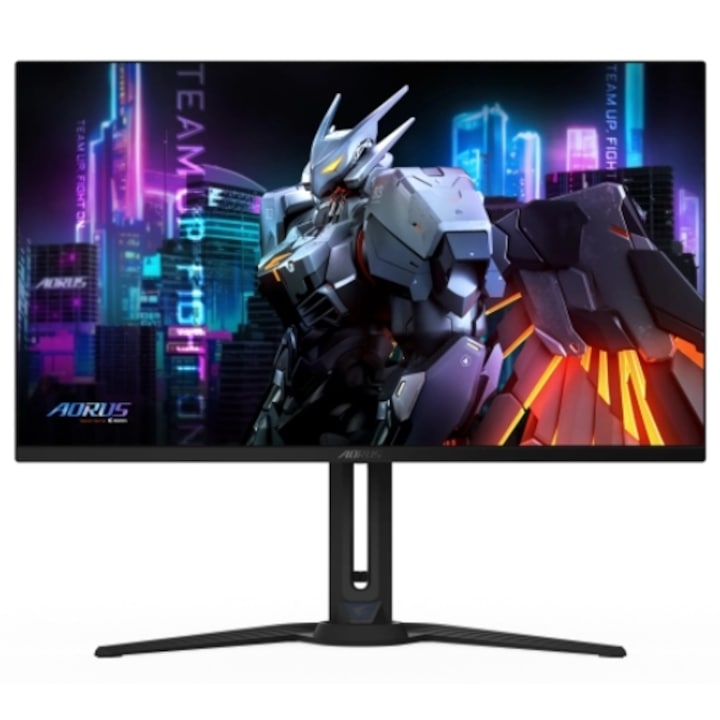 Gigabyte AORUS 31.5" FO32U OLED monitor, UHD 3840 x 2160, HDMI, DisplayPort, hangszórók, Pivot, 165 Hz, 0.03 ms Fekete