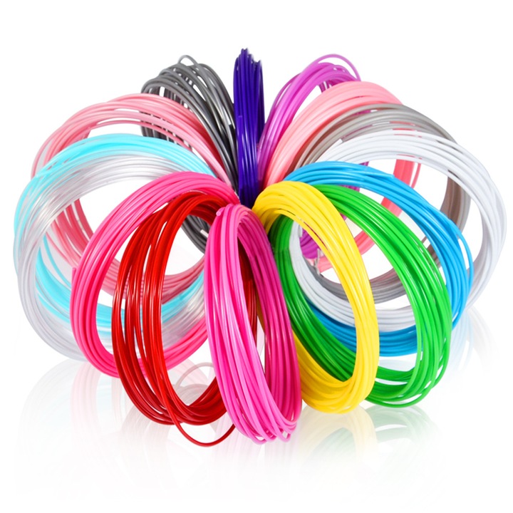 Gkllonve 10 darabos, 5 méteres PCL filament készlet alacsony hőmérsékletű 3D tollhoz, 1,75 mm, 50 m, műanyag, többszínű