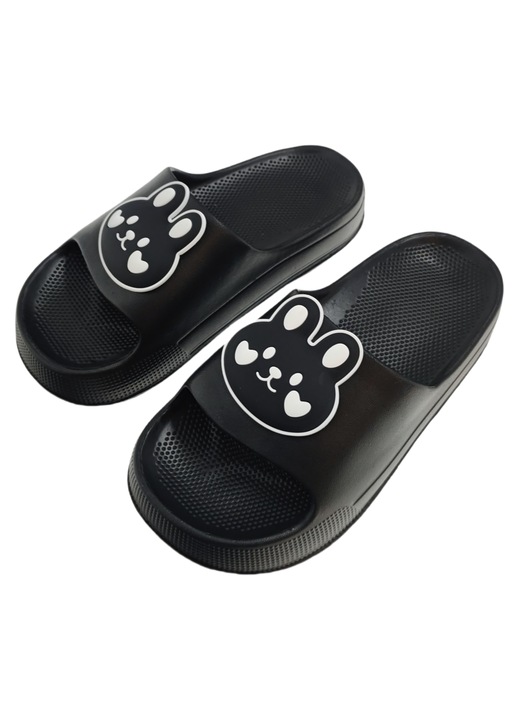Papuci veseli H06-3negru 117455, Negru, 38