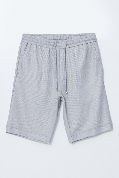 LC WAIKIKI, Bermude sport slim-fit cu talie ajustabila, Gri melange, 36