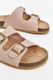 LC WAIKIKI, Papuci din piele intoarsa sintetica cu catarama, Roz prafuit, 32 EU