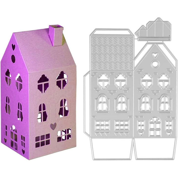 Sablon 3D ‎AKONE, pentru masini de taiat si embosat, 18 x 12, culoare argintiu