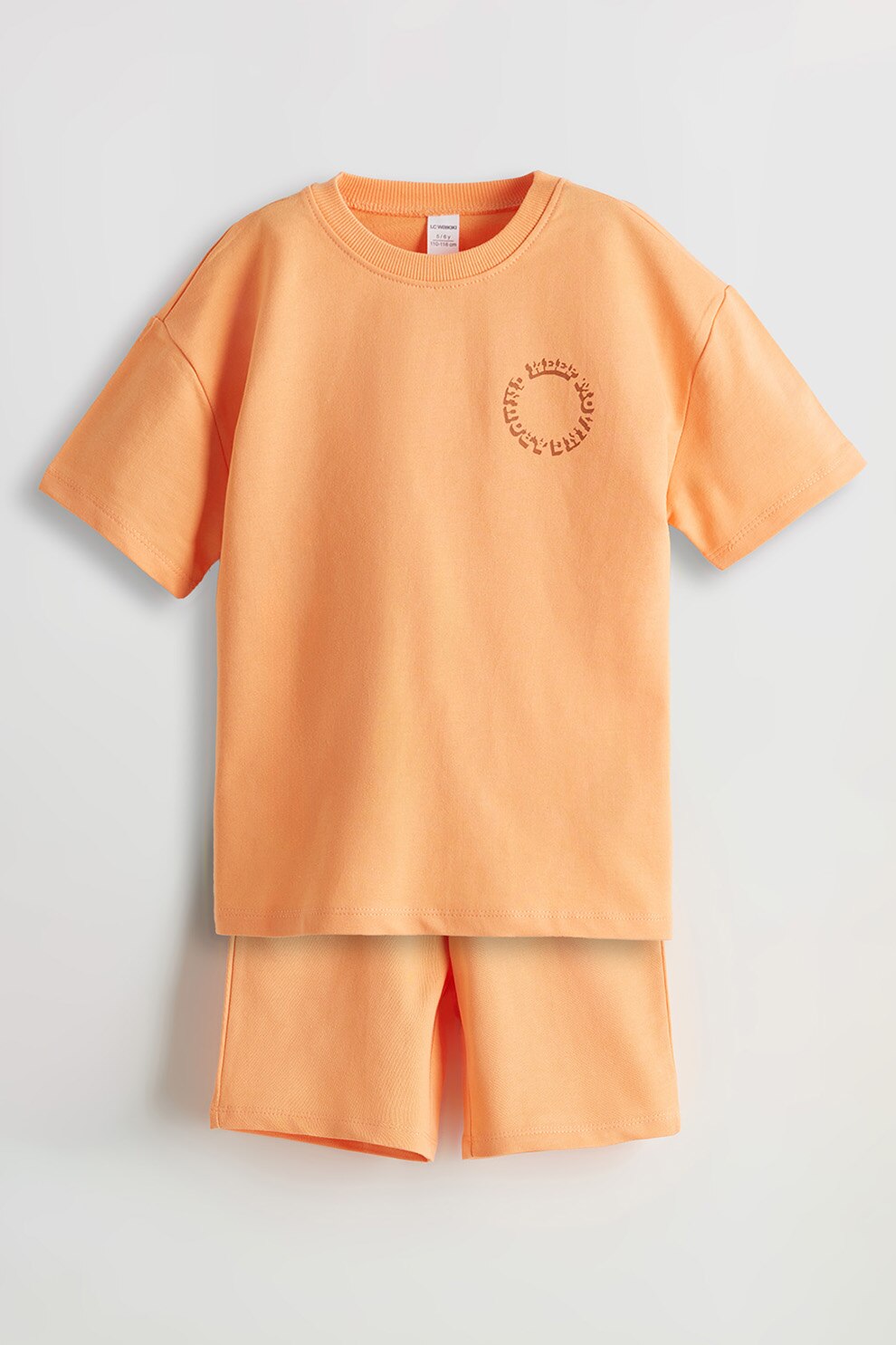 KIRKページ LC WAIKIKI, Set de tricou si pantaloni scurti cu model uni - 2