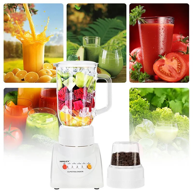 Blender Multifunctional 2 in 1 HALEY 800W, 4 Viteze, 1L, Macinator