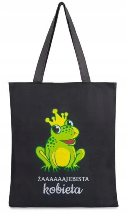 Geanta shopper pentru cumparaturi, Agrafka, de vara sport sac de umar, Stil Inscriptii, 40 cm x 35 cm, Negru