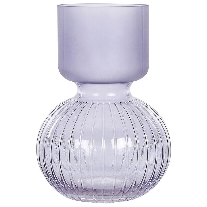 Vaza pentru flori Thetidio Sticla 26 cm Violet