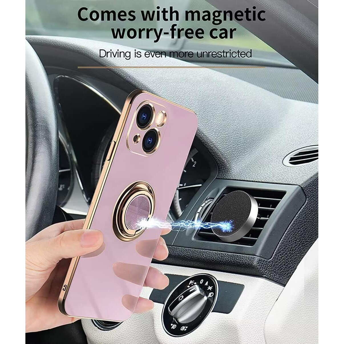 Husa HAOYE, compatibila cu Xiaomi Redmi Note 12 Pro 4G, TPU, flexibila, rezistenta la socuri, cu suport rotativ 360°, culoare mov