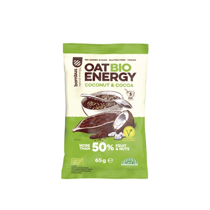 Bombus Oat Energy bio zabkása kókusz és kakaó 65g