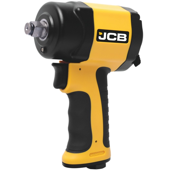 Pneumatikus kulcs, Jcb, Jcb-Rp9515, Maximális nyomaték nyitáshoz: 1200 Nm, Magas forgási sebesség – 8500 fordulat/perc, Alacsony levegőfogyasztás – 170 l/perc, Tartós és könnyű ház – Súlya csak 1,2 kg, Hossz: 13 mm, Többszínű