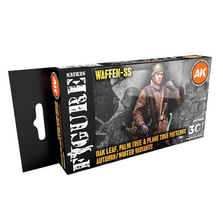 3Gen Akrylfesték készlet Waffen-SS, Tölgyfa, Pálmafa és Szelídgesztenye minták, Őszi Téli változat, AK Interactive, 6x17 ml