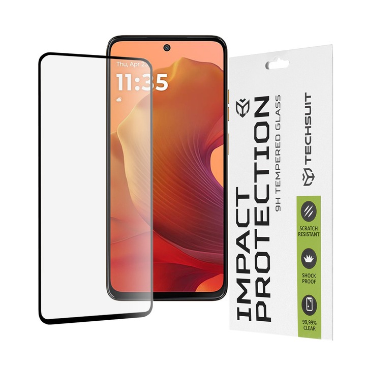 Стъклен протектор за Motorola Moto G15 Power - Smartphosis 111D - Черен