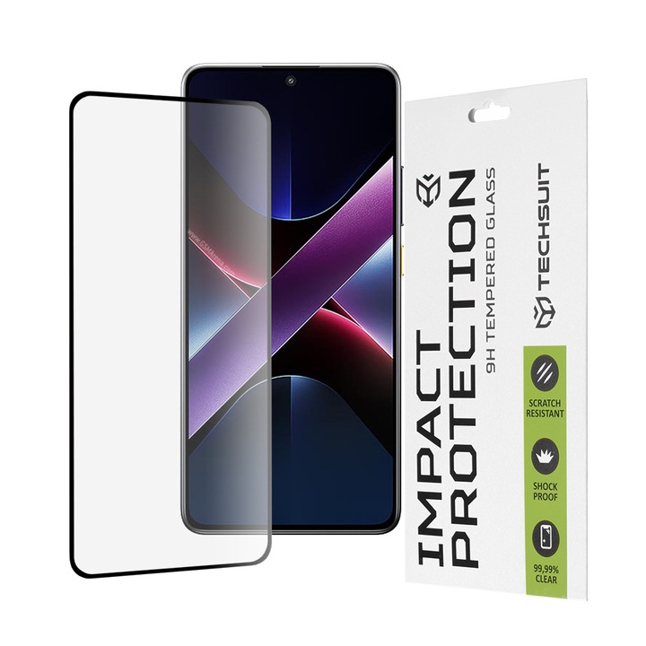 Стъклен протектор за Xiaomi Poco X7 Pro - Smartphosis 111D - Черен