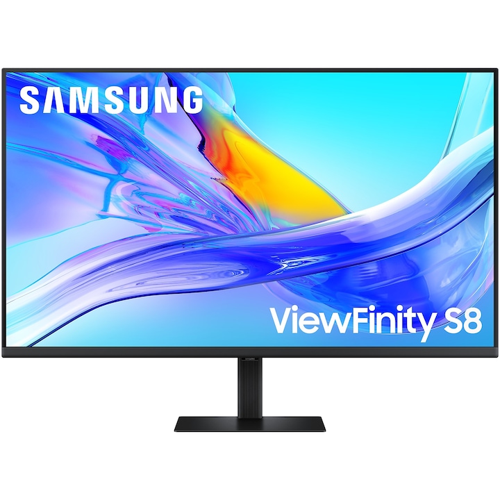 Монитор Samsung ViewFinity S8 37", 4K UHD (3840×2160), VA, 60Hz, 5ms, HDR10, USB-C (90W), RJ-45, черен