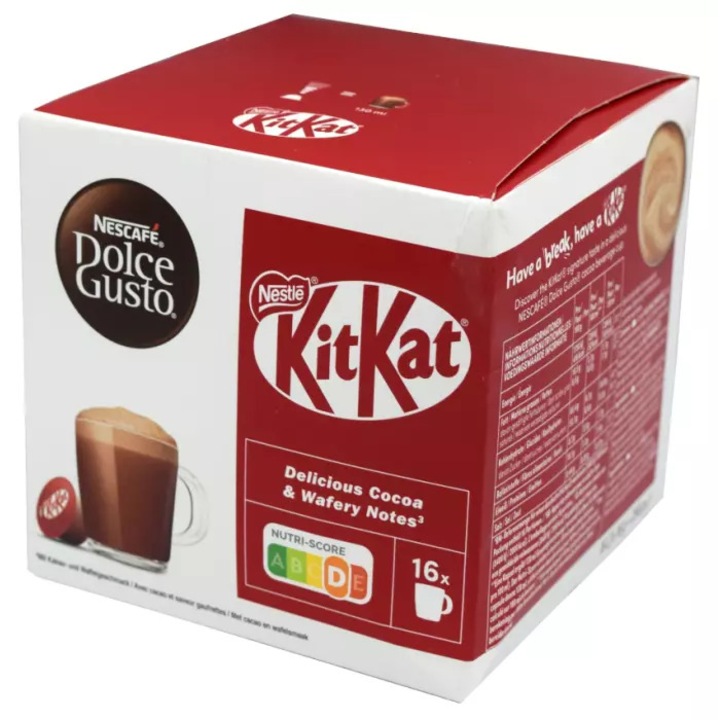 Capsule cafea Dolce Gusto KitKat, 16 capsule, ciocolată caldă, 256g