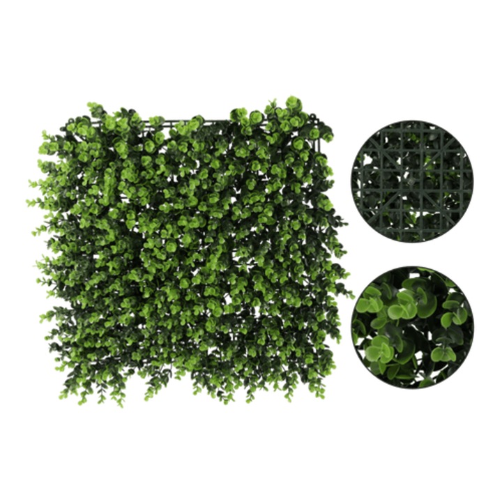 Buxus műnövény falpanel 50 x 50 cm – 4 darabos csomag