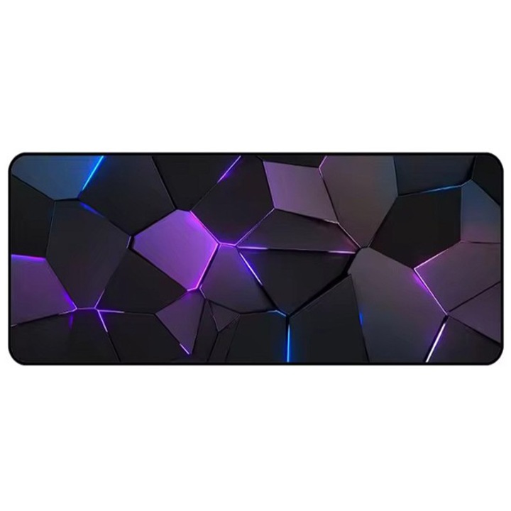 Mousepad profesional 3D, suprafata textila, baza cauciucata anti-alunecare, 600x300x2mm, dark cyan