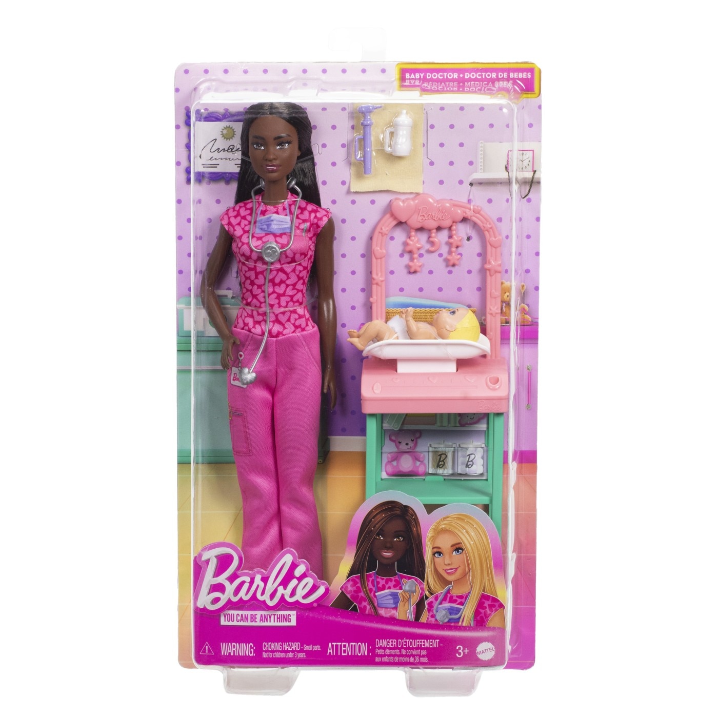 Set de joaca Barbie You can be - Barbie Pediatru, bruneta