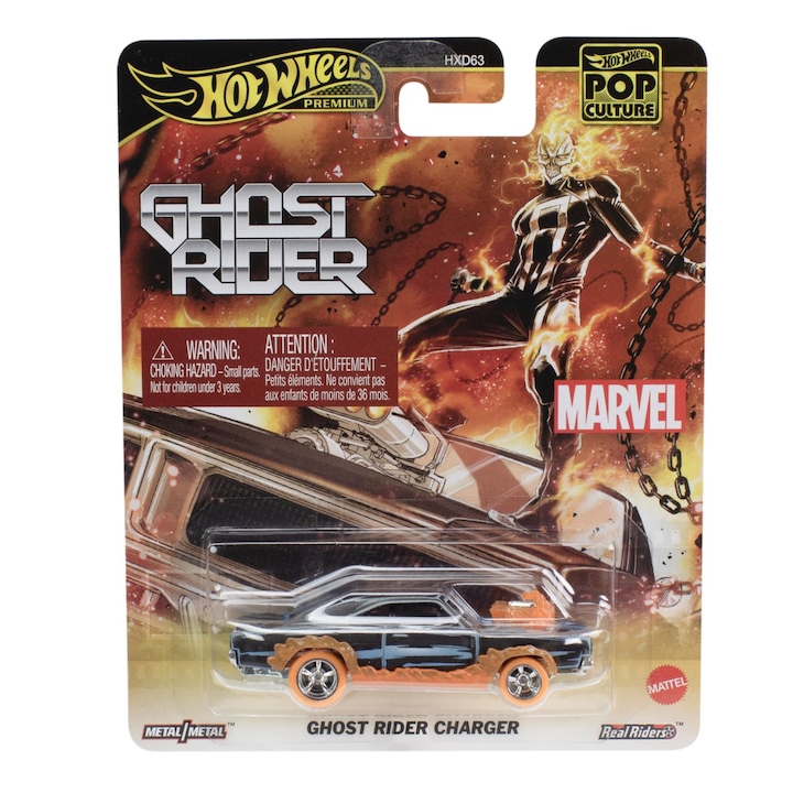 Masinuta Hot Wheels Premium - Real Riders Pop Culture, Ghost Rider