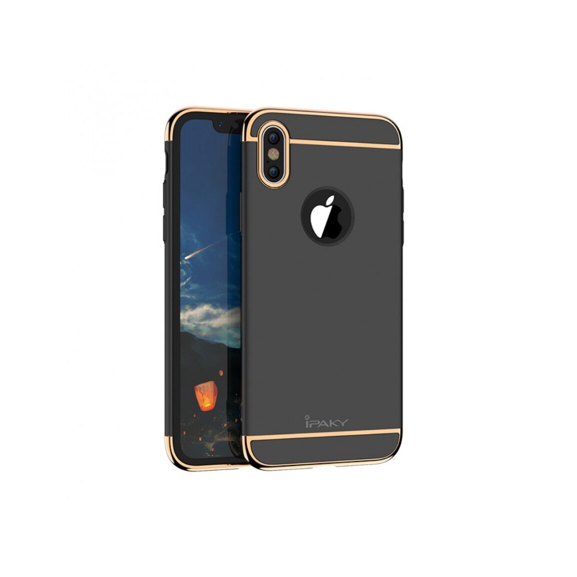 Carcasa protectie spate din plastic pentru iPhone X/Xs 5.8 inch, neagra