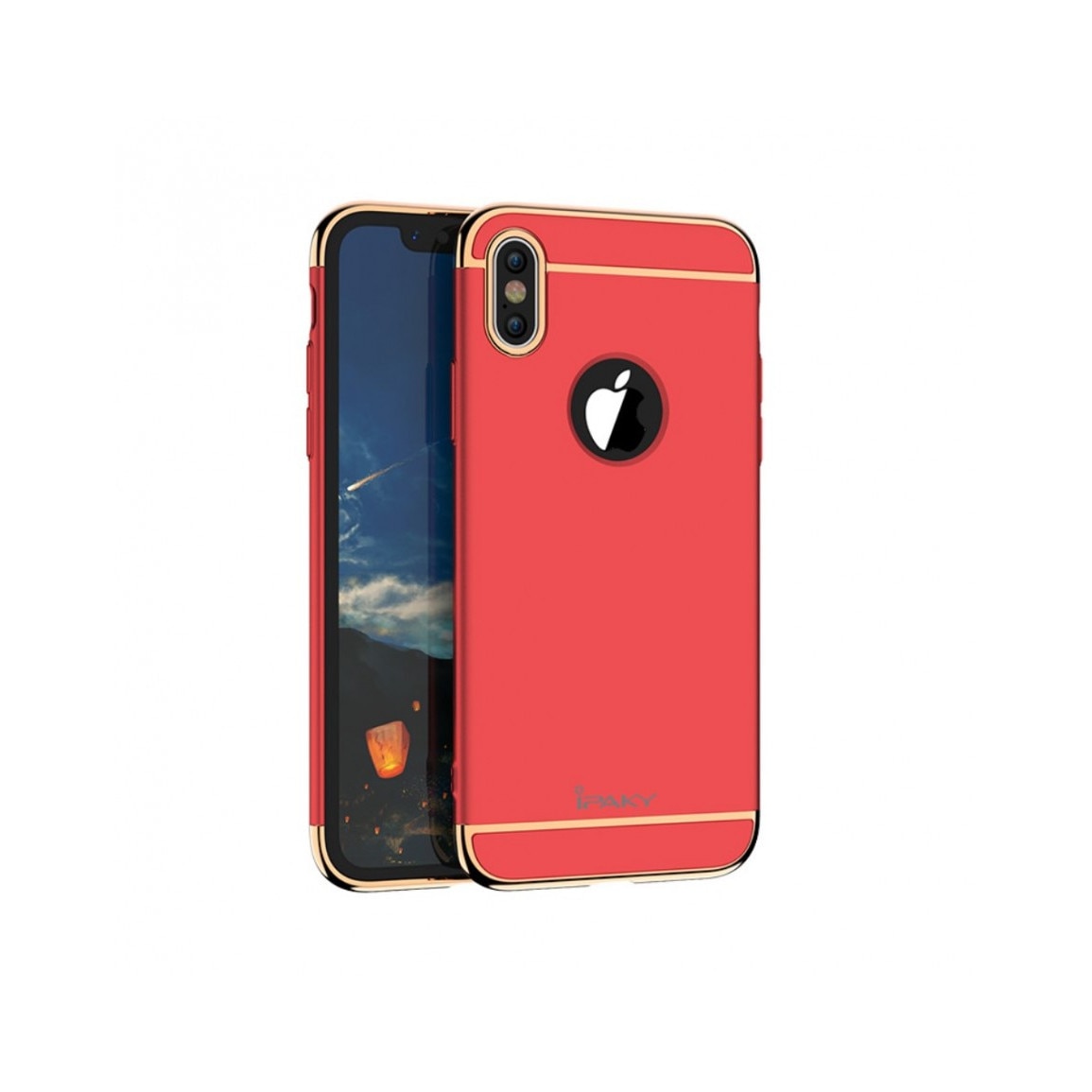 Carcasa protectie spate din plastic pentru iPhone X/Xs 5.8 inch, rosie