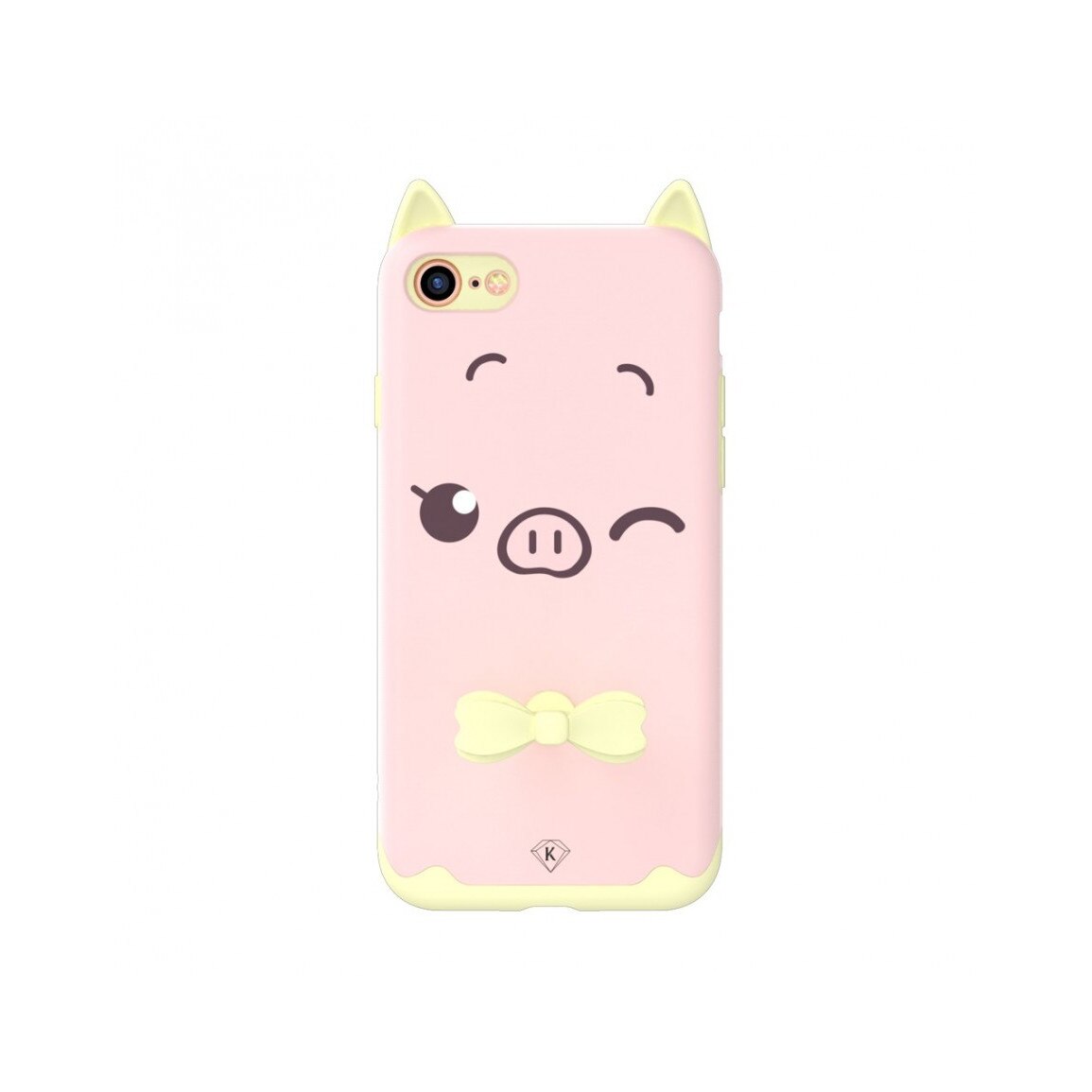 Carcasa protectie spate KINGXBAR imprimata pentru iPhone 7, iPhone 8, roz