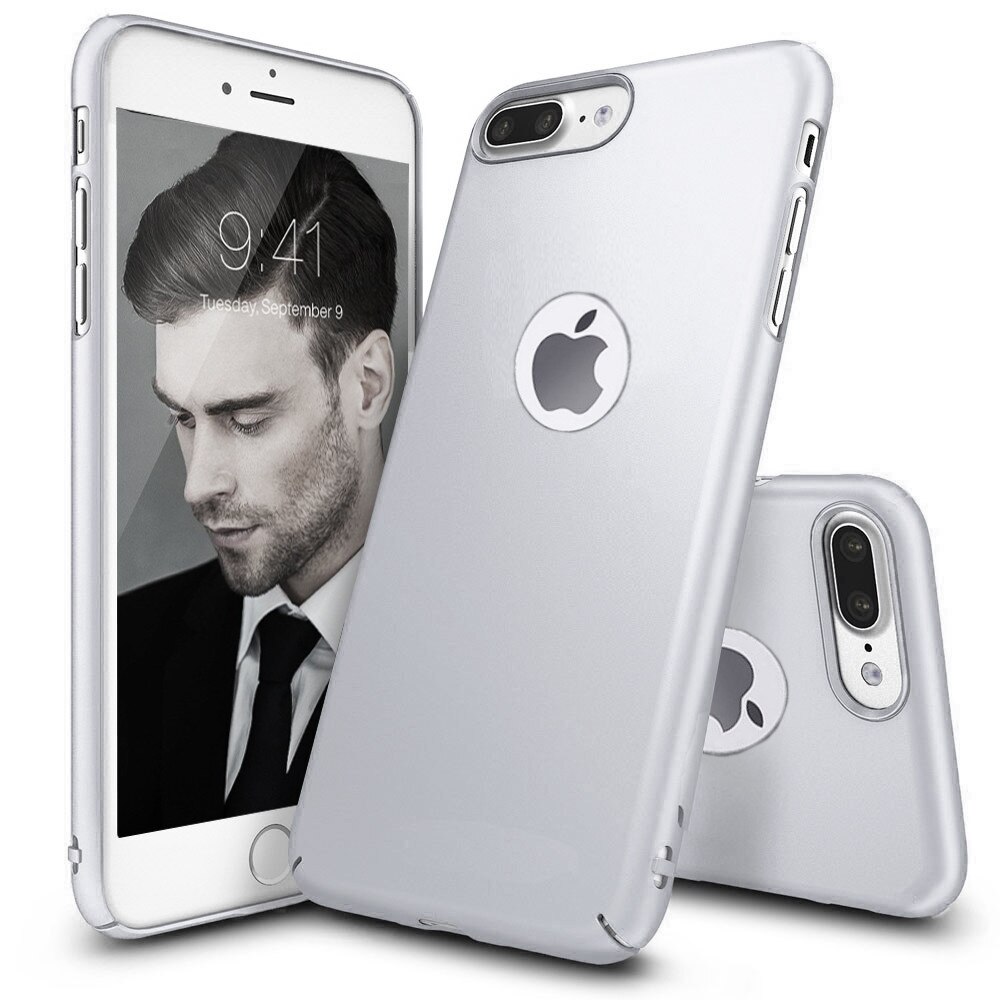 Husa telefon Iphone 7 Plus ofera protectie Ultrasubtire -Silk Silver Matte