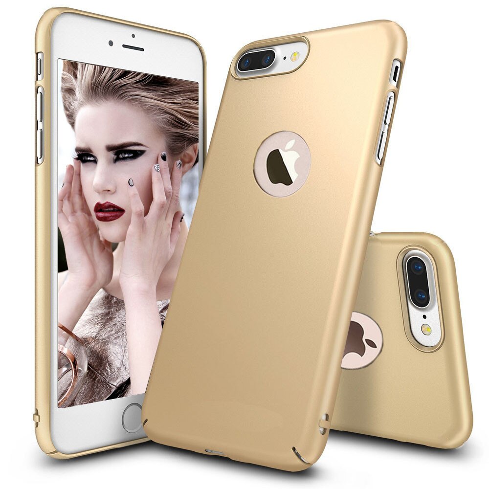 Husa telefon Iphone 8 ofera protectie Ultrasubtire Silk Gold