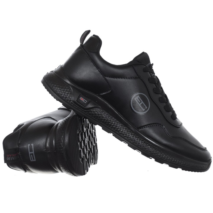 Pantofi barbatesti ENRICO COVERI - Pulover Negru TOTAL, Negru, 42