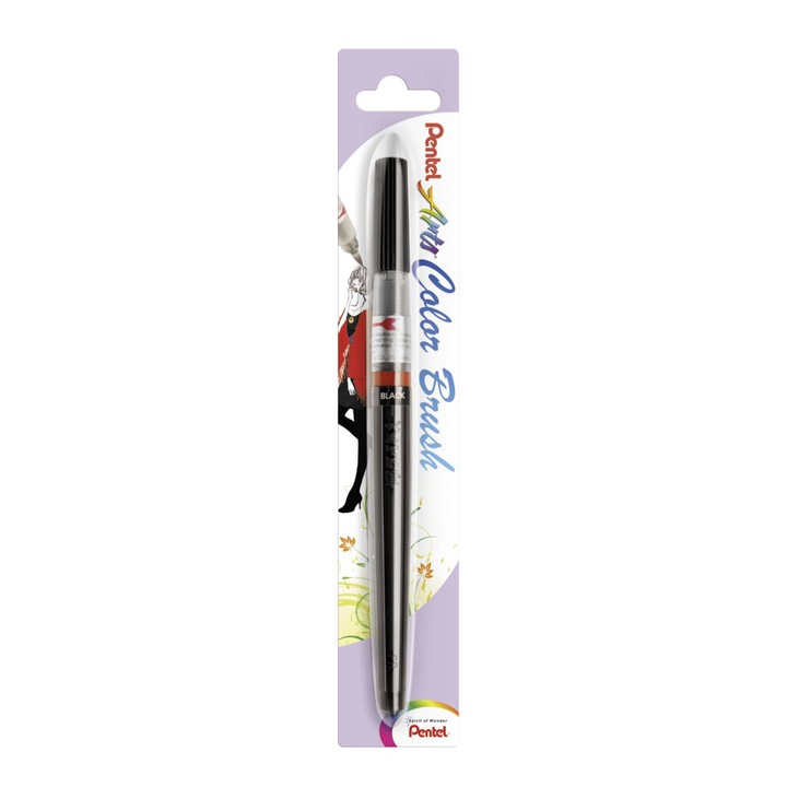 Pentel Arts Color Brush XGFL ecset, Akvarell, Fekete