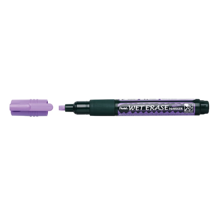 Маркер с течна креда Pentel SMW26, Скосен връх, 2 - 4 мм, Лилав