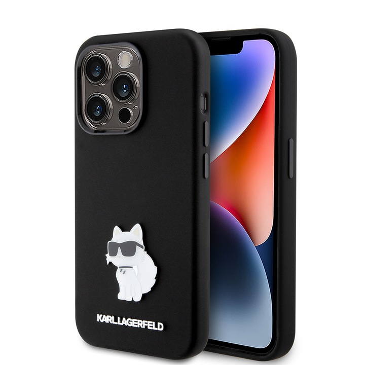 Защитен калъф за iPhone 15 Pro, M59, термопластичен, метален щифт Choupette