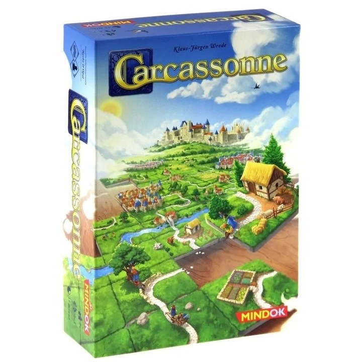 Carcassonne társasjáték, 72 terepkártya, 40 bábu, többszínű, 2-5 játékos részére