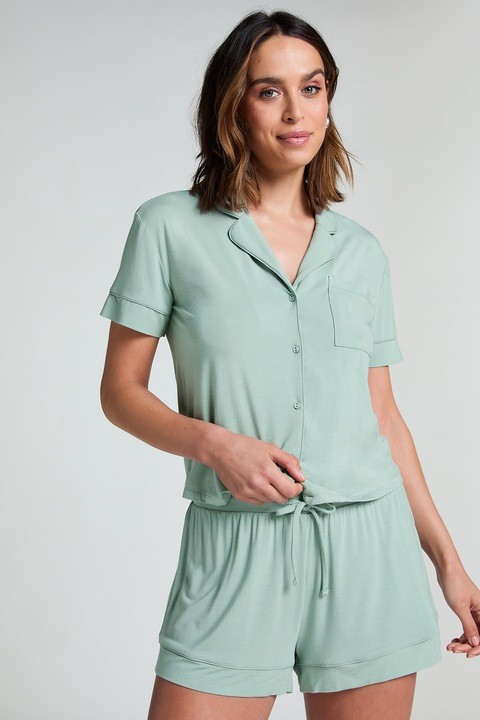 Hunkemoller, Къса долна пижама с висока талия, Бледозелен