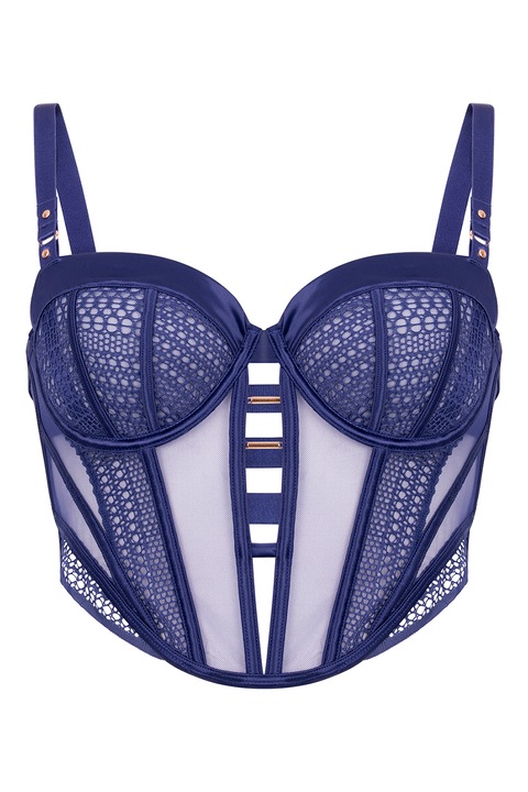 Hunkemoller, Удължен сутиен с мрежа, Тъмносин