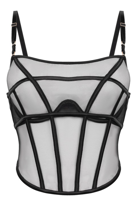 Hunkemoller, Удължен сутиен с мрежа, Черен
