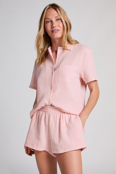 Hunkemoller, Къса долна пижама от памук, Пастелнорозов