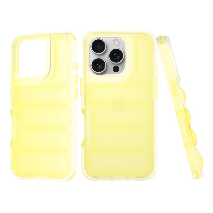 Защитен калъф за iPhone 16 Pro, T53, термопластичен, жълт