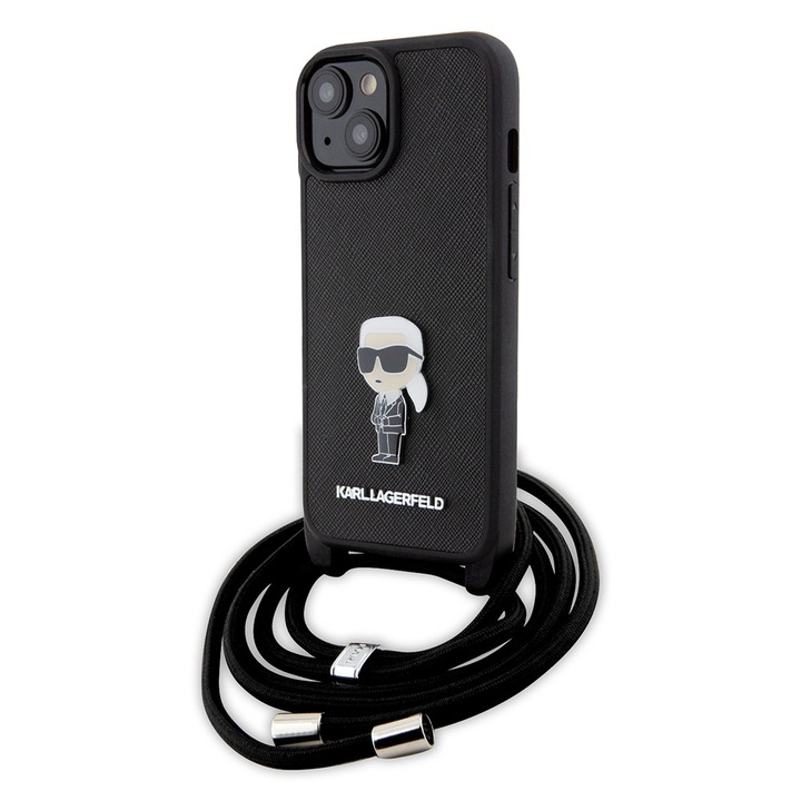 iPhone 15, N61 védőtok, Lexgard, monogramos fémtűs Karl