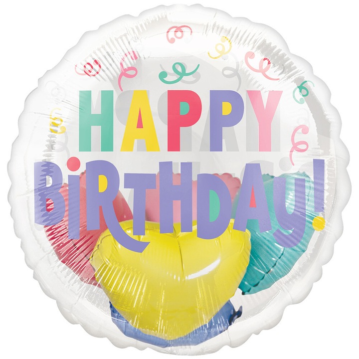 Insiders Balon Folie Pastel Confetti Birthday 50x50cm 4666701